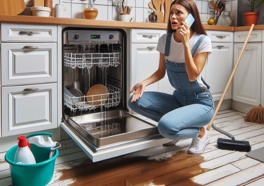 علت نشت آب از زیر ماشین ظرفشویی دوو