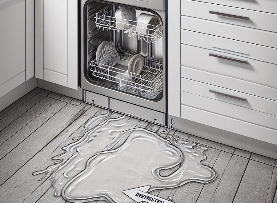 علت نشت آب از زیر ماشین ظرفشویی پاکشوما